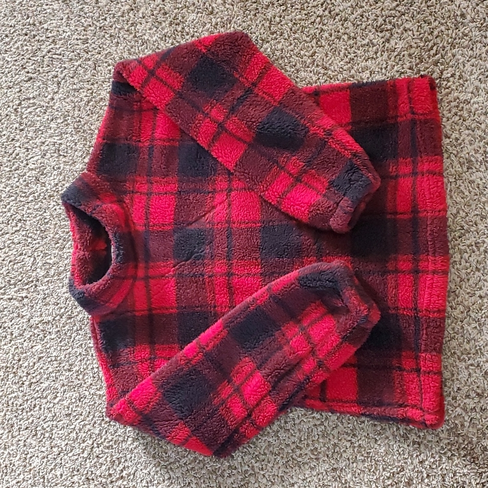 Maurices Red Plaid Sherpa